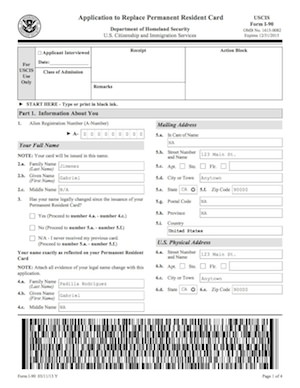 print out form i 90